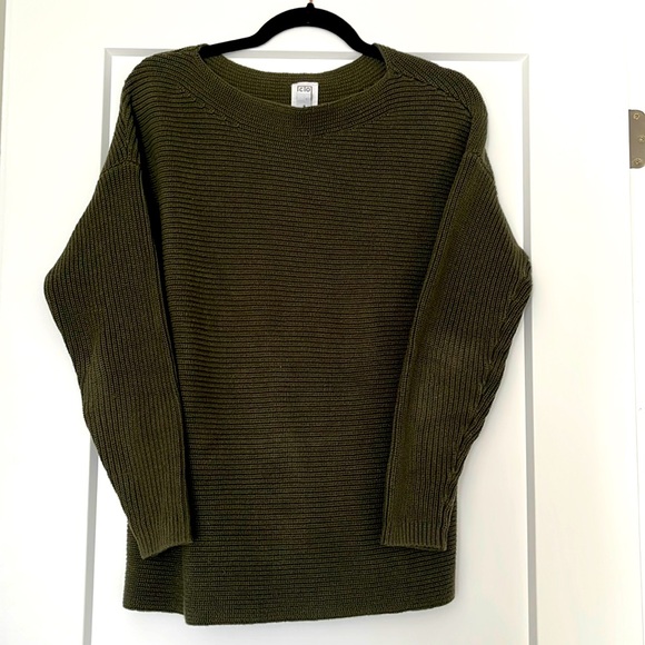 CORE Life Oversized Knit Sweater in Dark Green - Picture 1 of 2